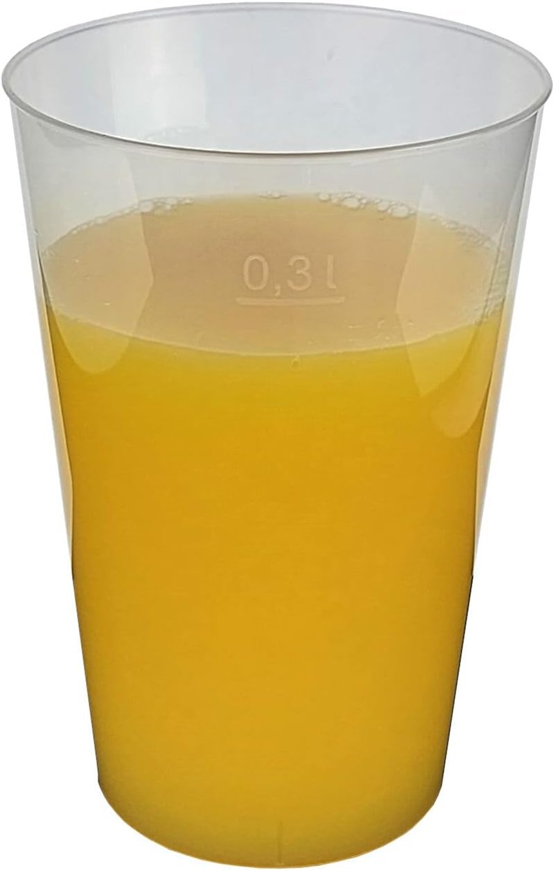 Gastro-Bedarf-Gutheil 50 db Újrahasználható Pohár 0,3 L Átlátszó Törhetetlen