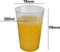Gastro-Bedarf-Gutheil 50 db Újrahasználható Pohár 0,3 L Átlátszó Törhetetlen 2