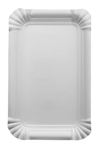 Jednorazové papierové taniere Gastro-Bedarf-Gutheil, štvorcové, biele, 10x16 cm – 250 ks 1
