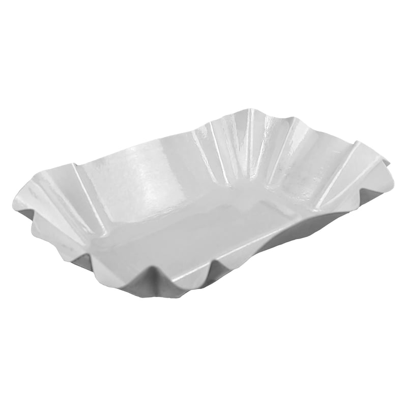 Jednorazová papierová tácka na curry klobásu Gastro-Bedarf-Gutheil, biela, 9x14x3 cm, 125 ks