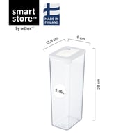 Recipient ermetic pentru depozitarea alimentelor uscate Gastromax SmartStore 2,25 L – Recipient transparent din plastic fără BPA pentru bucătărie – Lavabil în mașina de spălat vase – 13x9x28 cm – Fabricat în Finlanda 2