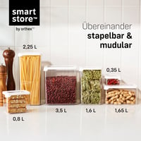 Recipient ermetic pentru depozitarea alimentelor uscate Gastromax SmartStore 2,25 L – Recipient transparent din plastic fără BPA pentru bucătărie – Lavabil în mașina de spălat vase – 13x9x28 cm – Fabricat în Finlanda 5