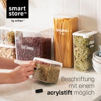 Recipient ermetic pentru depozitarea alimentelor uscate Gastromax SmartStore 2,25 L – Recipient transparent din plastic fără BPA pentru bucătărie – Lavabil în mașina de spălat vase – 13x9x28 cm – Fabricat în Finlanda 3