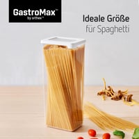 Recipient ermetic pentru depozitarea alimentelor uscate Gastromax SmartStore 2,25 L – Recipient transparent din plastic fără BPA pentru bucătărie – Lavabil în mașina de spălat vase – 13x9x28 cm – Fabricat în Finlanda 4
