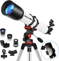 Gaterda 90mm Refraktoros Csillagászati Távcső Kezdőknek - 700mm Fókusz, AZ Állvány, Telefonos Adapter, Hordtáska, 28-210x Nagyítás 1