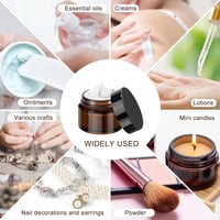 GAUATO 50ml Barna Üvegtégely Szett 6db Kozmetikai Krémes Tárolóedény Tetővel 6
