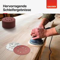 GAUDER 125mm Tépőzáras Csiszolókorong P40 50db Excenter Csiszolóhoz 7