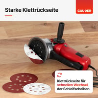GAUDER 125mm Tépőzáras Csiszolókorong P40 50db Excenter Csiszolóhoz 6