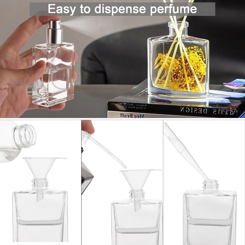 GBACHOOSE 8 db 30 ml utazó parfüm szóróüveg szett, tölthető parfümös flakón
