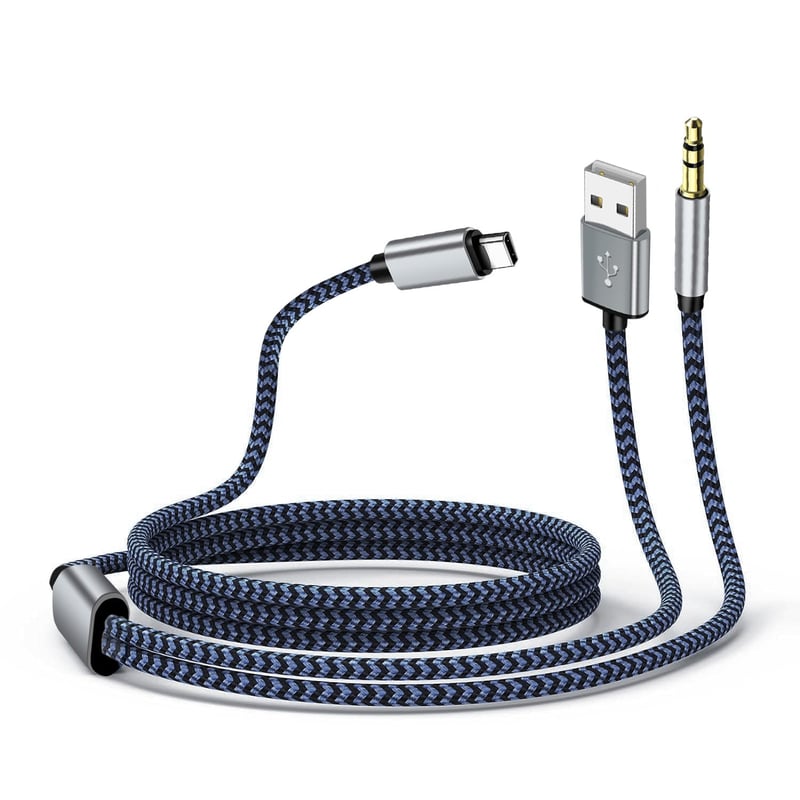 Gbformat USB-C 3.5mm Jack Aux Kábel 1.2m 2in1 Töltés és Hanglejátszás