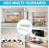 GBKDQQ sarokkonnektor 4 aljzat + 2 USB + 2 USB-C, kapcsolóval, túlfeszültségvédő, 2 m kábel - fehér 7