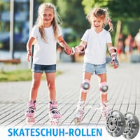 GBKDQQ Kolieska na inline korčule 72 mm, 8 ks, LED kolieska s ložiskami, pre dospelých a deti, odolné voči opotrebovaniu, tiché, strieborné, priehľadné 5