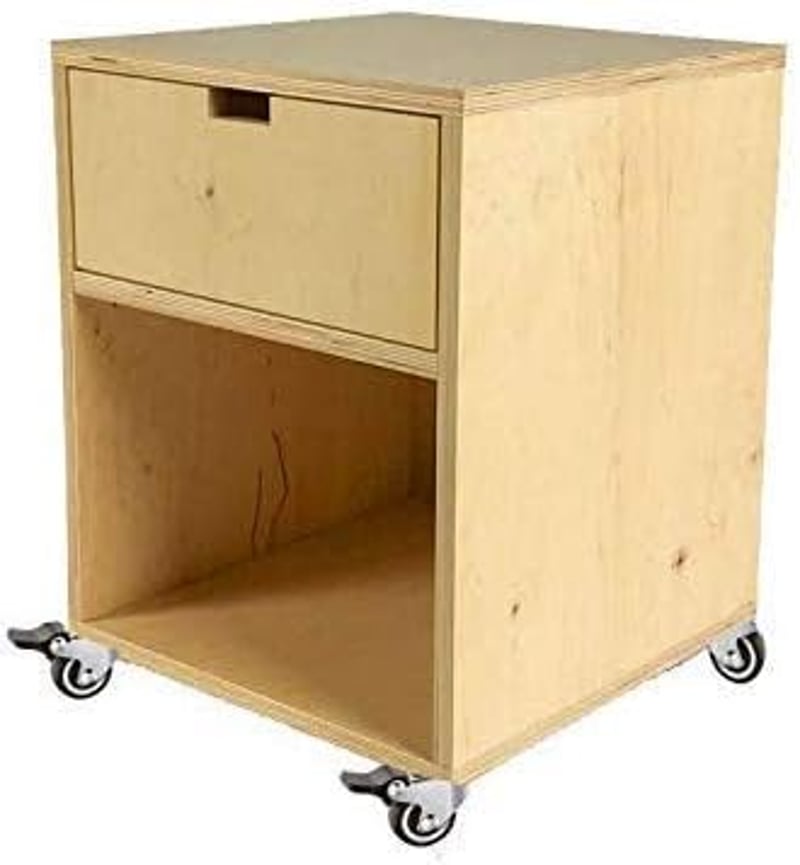 GBL Bútor Görgő Kerék Szett 4db Fékkel - M10 50mm 200kg Teherbírás - Csendes Gumírozott Forgókerék Bútorokhoz Ezüst