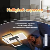 Plafonieră LED GBLY 58W Reglabilă cu Telecomandă, Design Geometric Modern Alb-Negru din Acril pentru Living, Dormitor, Bucătărie, Birou, Sufragerie 5