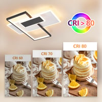 Plafonieră LED GBLY 58W Reglabilă cu Telecomandă, Design Geometric Modern Alb-Negru din Acril pentru Living, Dormitor, Bucătărie, Birou, Sufragerie 8