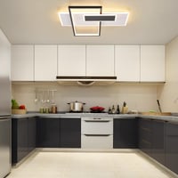 Plafonieră LED GBLY 58W Reglabilă cu Telecomandă, Design Geometric Modern Alb-Negru din Acril pentru Living, Dormitor, Bucătărie, Birou, Sufragerie 7