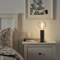 GBLY Vintage nočná stolová lampa E27 čierna max. 40W so spínačom a zástrčkou, priemyselná retro lampa do spálne a obývačky, bez žiarovky 5