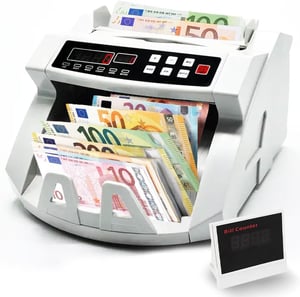 GC GlobalCommerce prijenosni brojač novčanica i detektor krivotvorenih novčanica, dvostruki LED zaslon