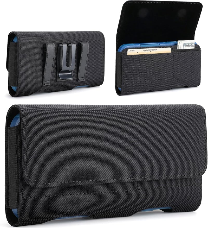 Gcepls Samsung Galaxy S23 Ultra/S22 Ultra/S21 Ultra Mágneses Övtáska Kártyatartóval