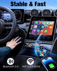 GCNWW 4 v 1 bezdrôtový adaptér pre CarPlay a Android Auto, zrkadlenie AirPlay a MirrorLink, 5,8 GHz, Plug and Play, oranžová 5
