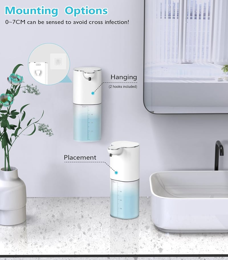 Gcstnn Automata Szappanadagoló Fali 400ml USB-C Érzékelős Vízálló