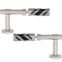 Gcurtain Kovová súprava závesovej tyče, priemer 16-19 mm, nastaviteľná 110-210 cm, vysoká nosnosť, s dekoratívnymi koncovkami - brúsený povrch, jednoduchá S 2