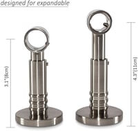 Gcurtain Fém Függönyrúd Szett, 16-19 mm Átmérőjű, 110-210 cm Állítható, Nagy Teherbírású, Dekoratív Végekkel - Csiszolt Felület, Egyszerű Sz 5