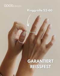 GD GOOD.designs Stresszoldó Gyűrű Természetes Kőgyöngyökkel Nőknek | Rugalmas Szorongásoldó Fidget Gyűrű 52-60 - Lapis Lazuli 5