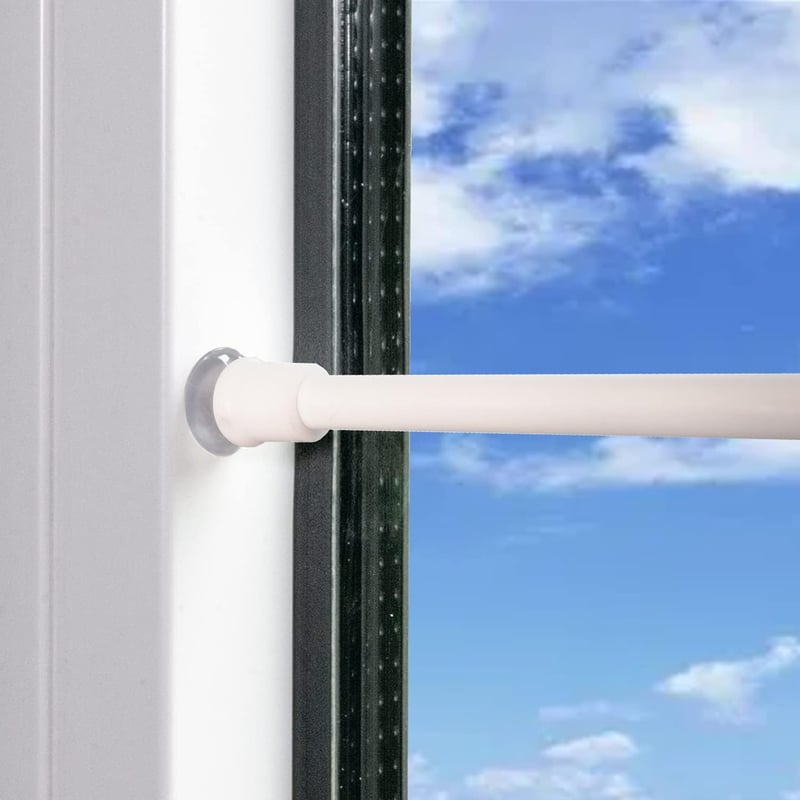 GDEVKHN 2db Feszítőrúd Szívókorongos Függönykarnis 30-45cm Fehér