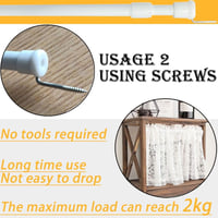 GDEVKHN 2db Feszítőrúd Szívókorongos Függönykarnis 30-45cm Fehér 4
