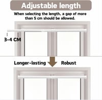 GDEVKHN Feszítőrúd Függönyökhöz 40-70 cm Fehér 2 db Fúrás Nélkül 4