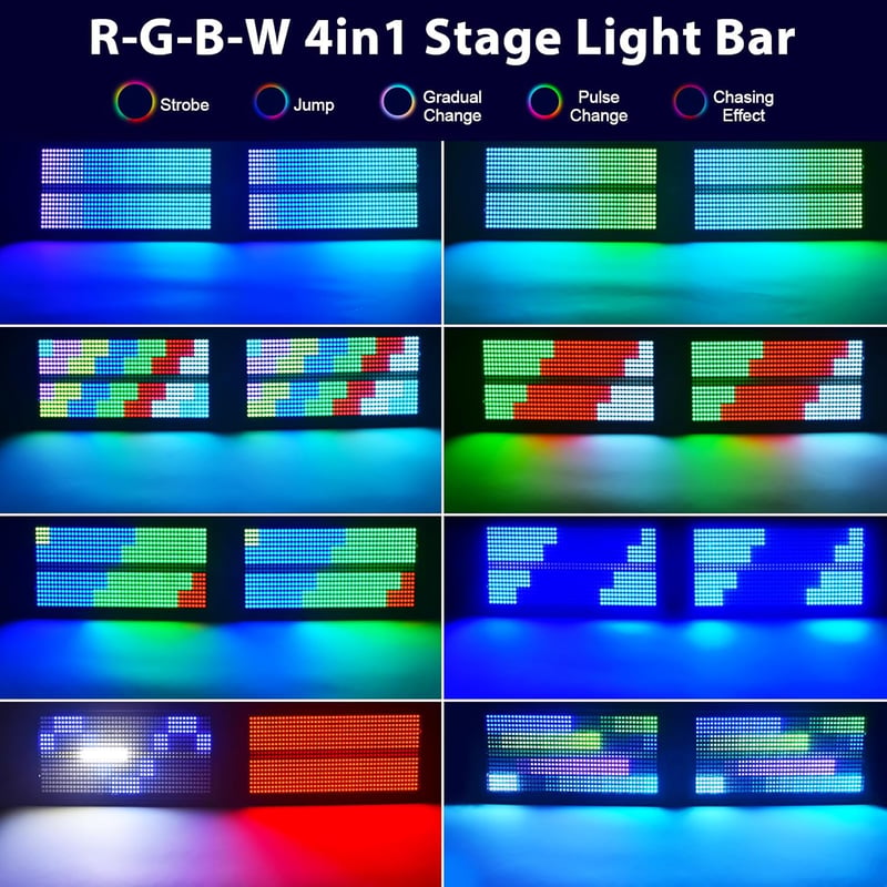 GdjRttk 2db 768 LED Wallwasher RGBW Spotlámpa DMX512 Vezérléssel Kültéri