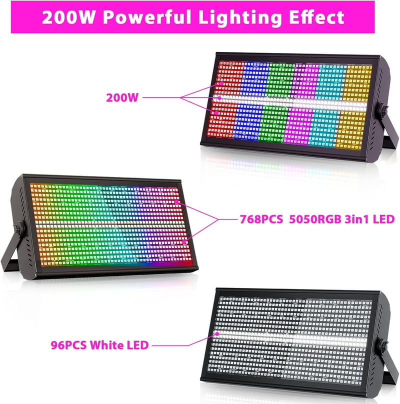 GdjRttk 2db 768 LED Wallwasher RGBW Spotlámpa DMX512 Vezérléssel Kültéri