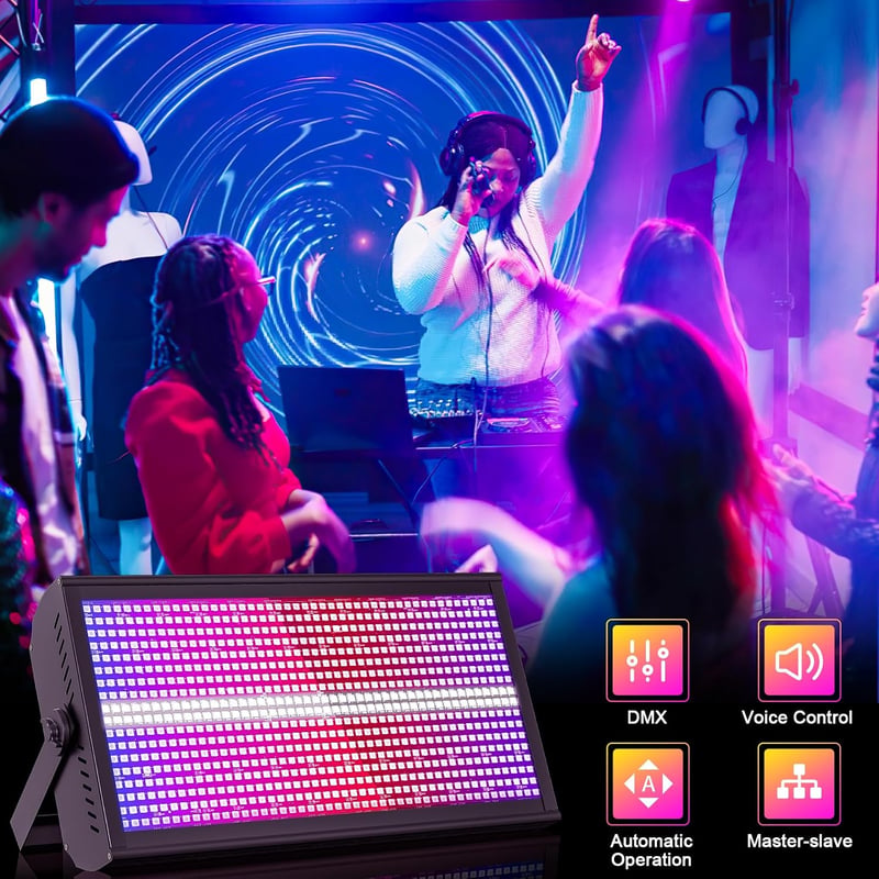 GdjRttk 2db 768 LED Wallwasher RGBW Spotlámpa DMX512 Vezérléssel Kültéri