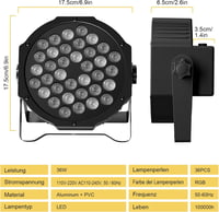 GdjRttk 8db RGB LED Par Spotlight 72W DMX távirányítóval diszkóhoz 4