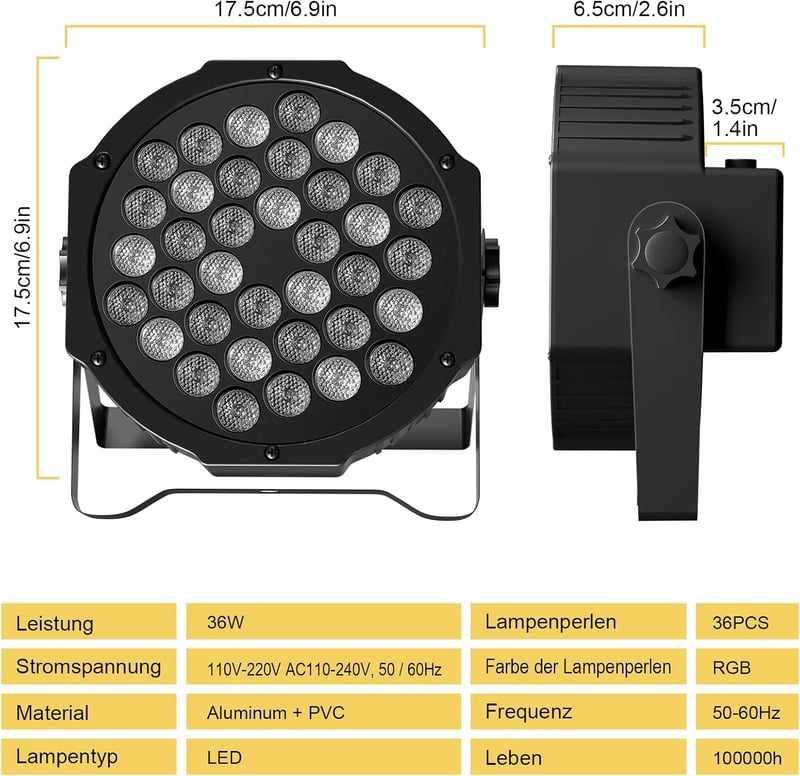 GdjRttk 8db RGB LED Par Spotlight 72W DMX távirányítóval diszkóhoz