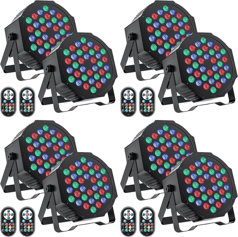 GdjRttk 8db RGB LED Par Spotlight 72W DMX távirányítóval diszkóhoz