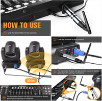 GdjRttk Wireless DMX512 Vezérlő Szett - LED Mozgófej és Párlámpa Vezérléshez 5