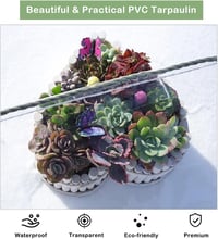 Gdmokle Átlátszó Vízálló Takaróponyva Szemmekkel 2x3m 400g/m² 2