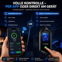 GDON Technology Mobil Wallbox 11 kW Applikációval, Type 2 Töltőállomás 7 m Kábellel, Elektromos Autó Töltő 2