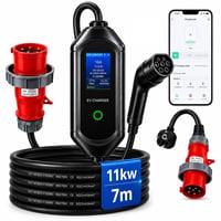 GDON Technology Mobil Wallbox 11 kW Applikációval, Type 2 Töltőállomás 7 m Kábellel, Elektromos Autó Töltő 1