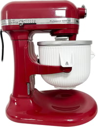 Gdrtwwh Fagylalt Készítő Tartozék KitchenAid Robotgéphez, Jégkrém és Sorbet Készítő, 4.3-4.8L Tálhoz, Mosogatógépben Mosható 5
