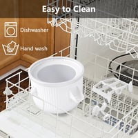 Gdrtwwh Fagylalt Készítő Tartozék KitchenAid Robotgéphez, Jégkrém és Sorbet Készítő, 4.3-4.8L Tálhoz, Mosogatógépben Mosható 7