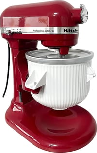 Gdrtwwh Fagylalt Készítő Tartozék KitchenAid Robotgéphez, Jégkrém és Sorbet Készítő, 4.3-4.8L Tálhoz, Mosogatógépben Mosható 8