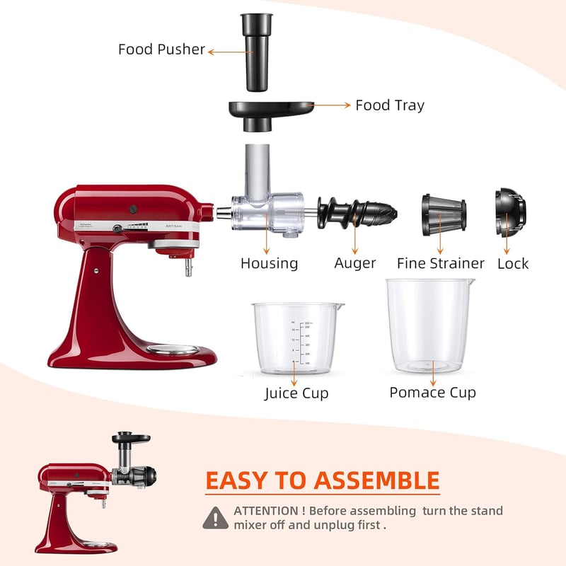 Gdrtwwh KitchenAid Mixer Gyümölcs és Zöldség Préselt Lé Készítő Adapter