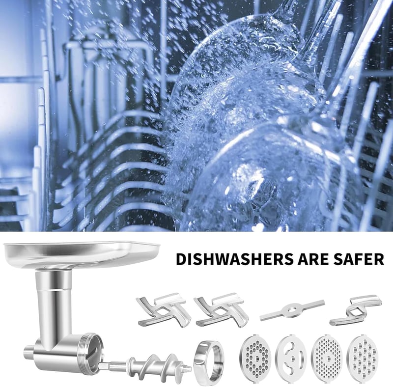 Gdrtwwh Rozsdamentes Acél Húsdaráló KitchenAid Robotgéphez, Mosogatógépben Mosható Darálófej Konyhai Robotgép Kiegészítő