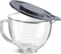 Gdrtwwh Üvegtál KitchenAid 4,5-5 Literes Billenőfejes Robotgéphez - Pótlék Mixer Tál Artisan Keverőgéphez 1