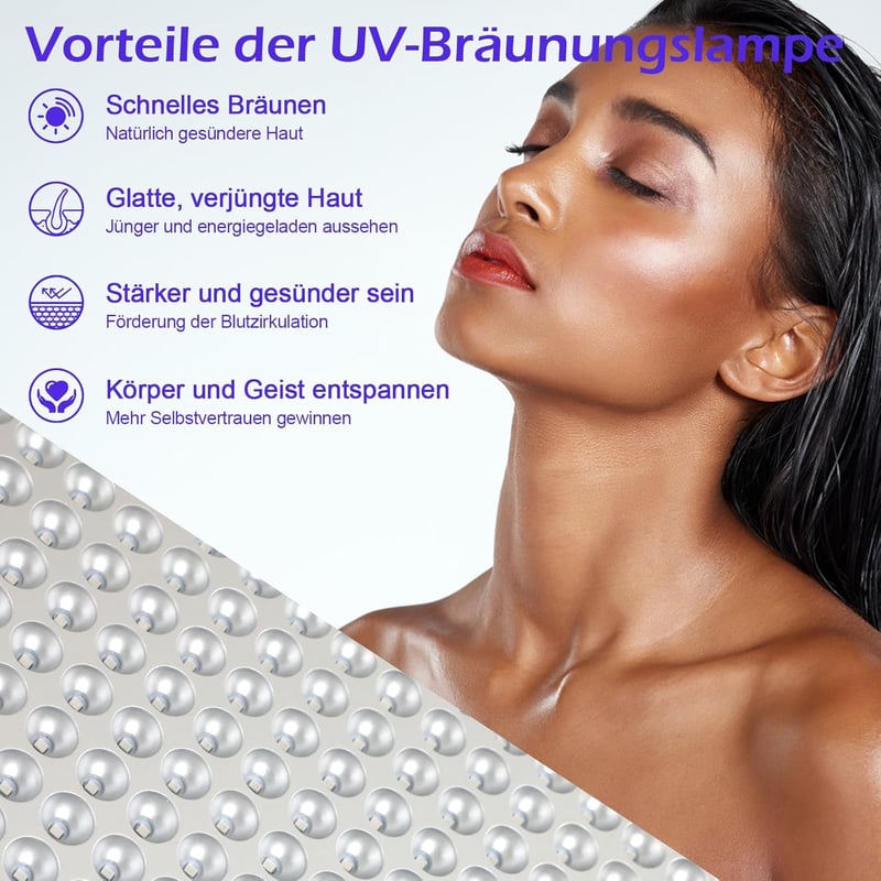 GDWD 250 LED-es napozólámpa otthonhoz, hordozható arcés testnapozó, összecsukható állvánnyal, ezüst - Silver