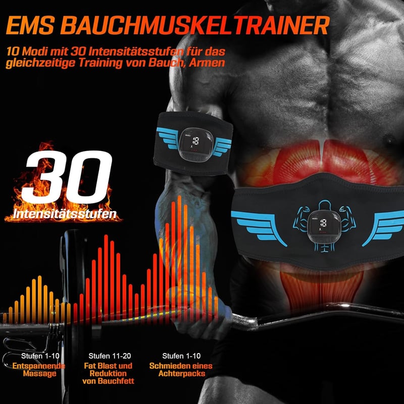 GDWD EMS hasizom tréner 10 móddal és 30 intenzitással