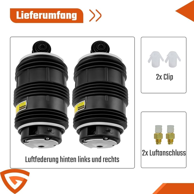 GEAREVER 2x Légfutómű Hátsó Bal Jobb Mercedes E-Class S211 2003-2009